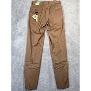 Charleston Khakis Mens 34x Unhemmed Stretch Dress Pants Khaki New Preppy Office